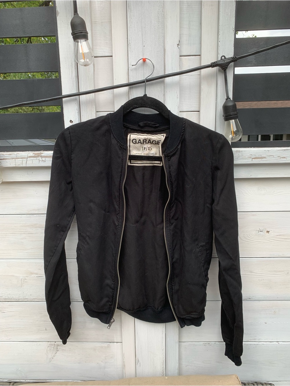 Garage Black Bomber Jacket - Women’s